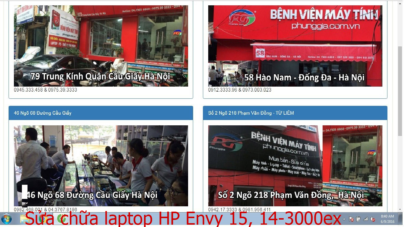 sửa chữa laptop HP Envy 15, 14-3000ex, 14-3100ex, 15 3040NR
